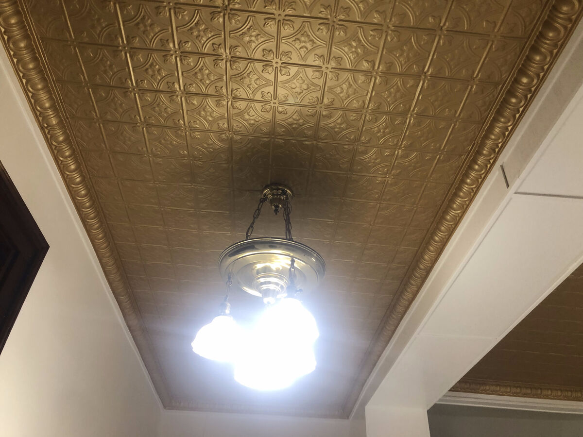 Gold ceiling paint detail